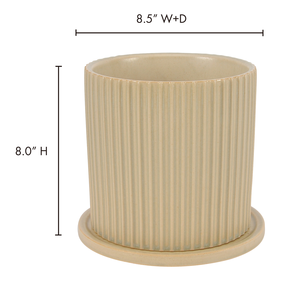 Marina Stoneware Tall Terrarium