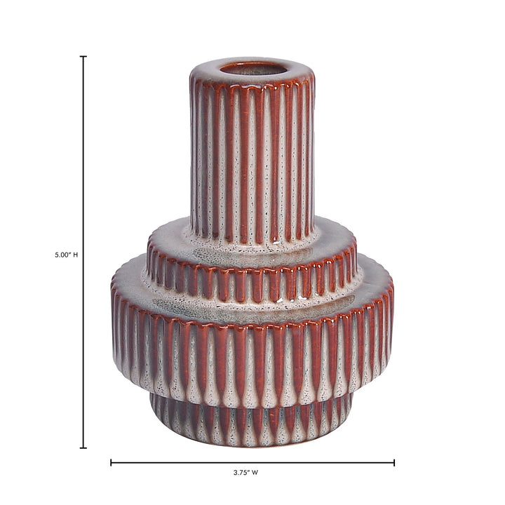 Timeless Rustic Vessel: Large Stoneware Candle Holder