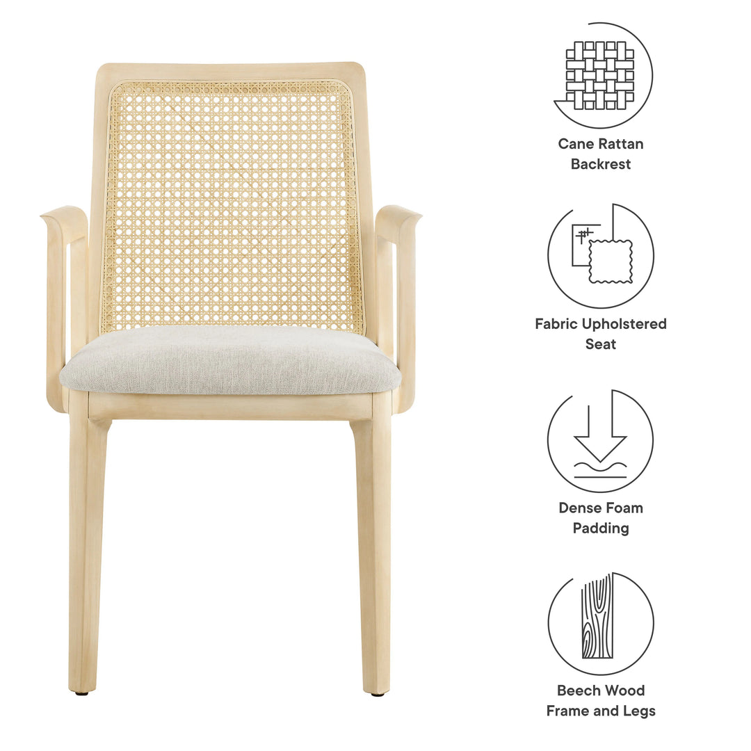 Cana Antique White Dining Armchair