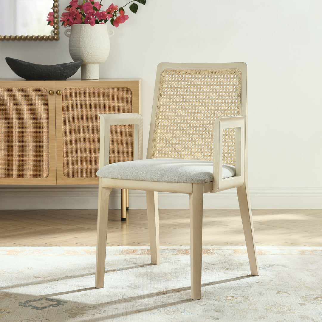 Cana Antique White Dining Armchair