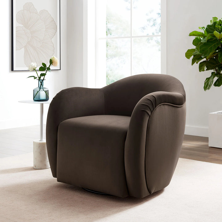 Kea Brown Swivel Armchair