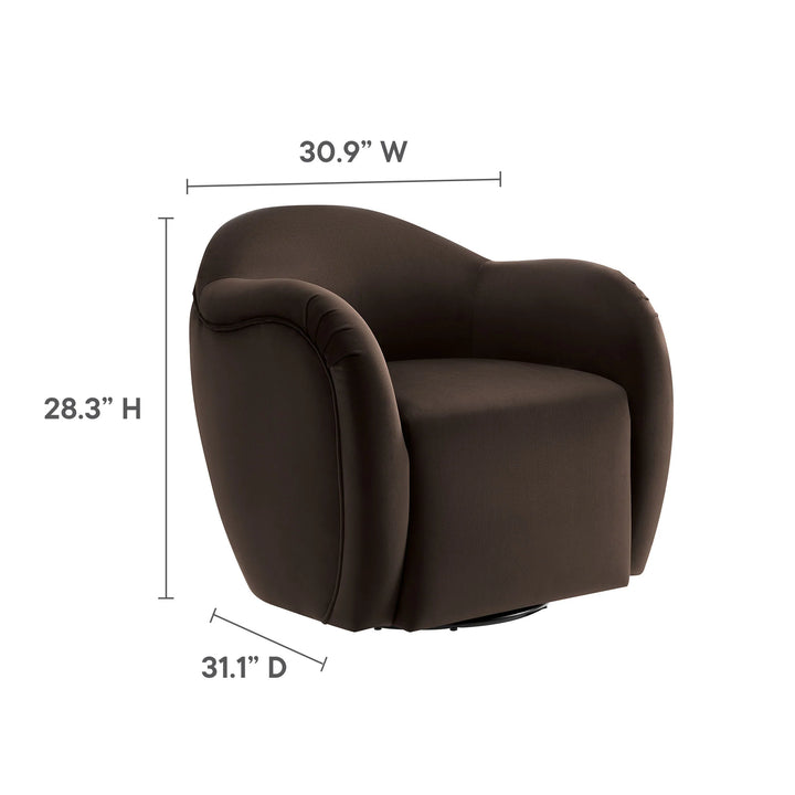 Kea Brown Swivel Armchair