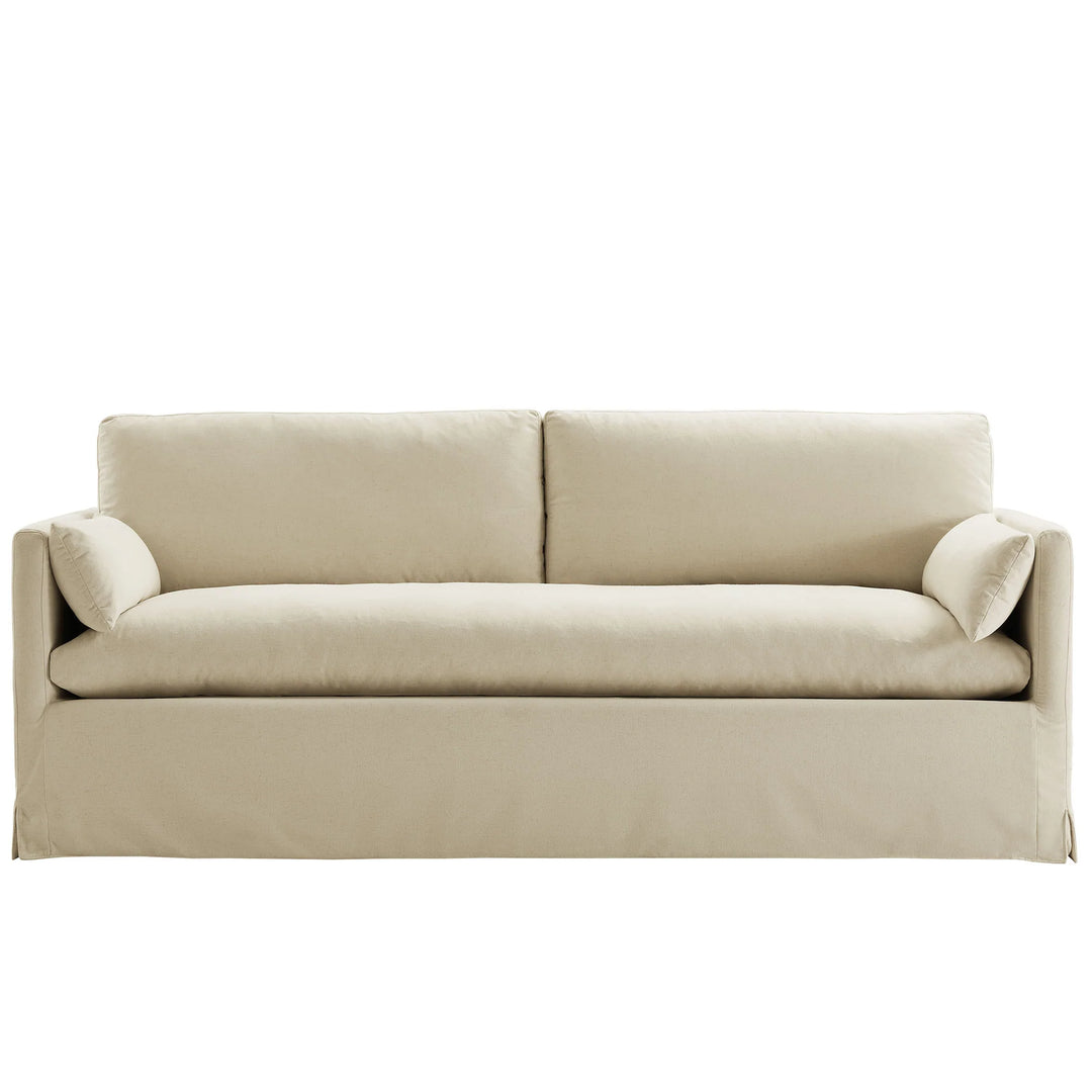 Weller 85" Slipcovered Fabric Sofa - Linen