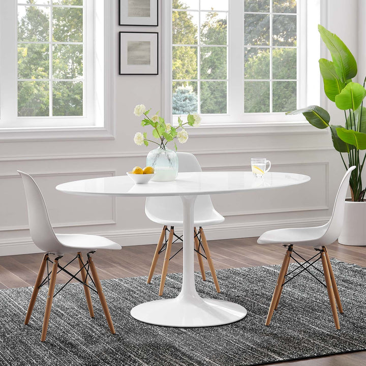 Pila 60" Oval Wood Top Dining Table
