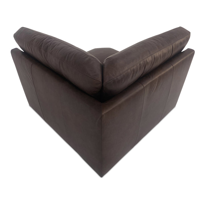 Timeless Tufted Leather Corner Recliner