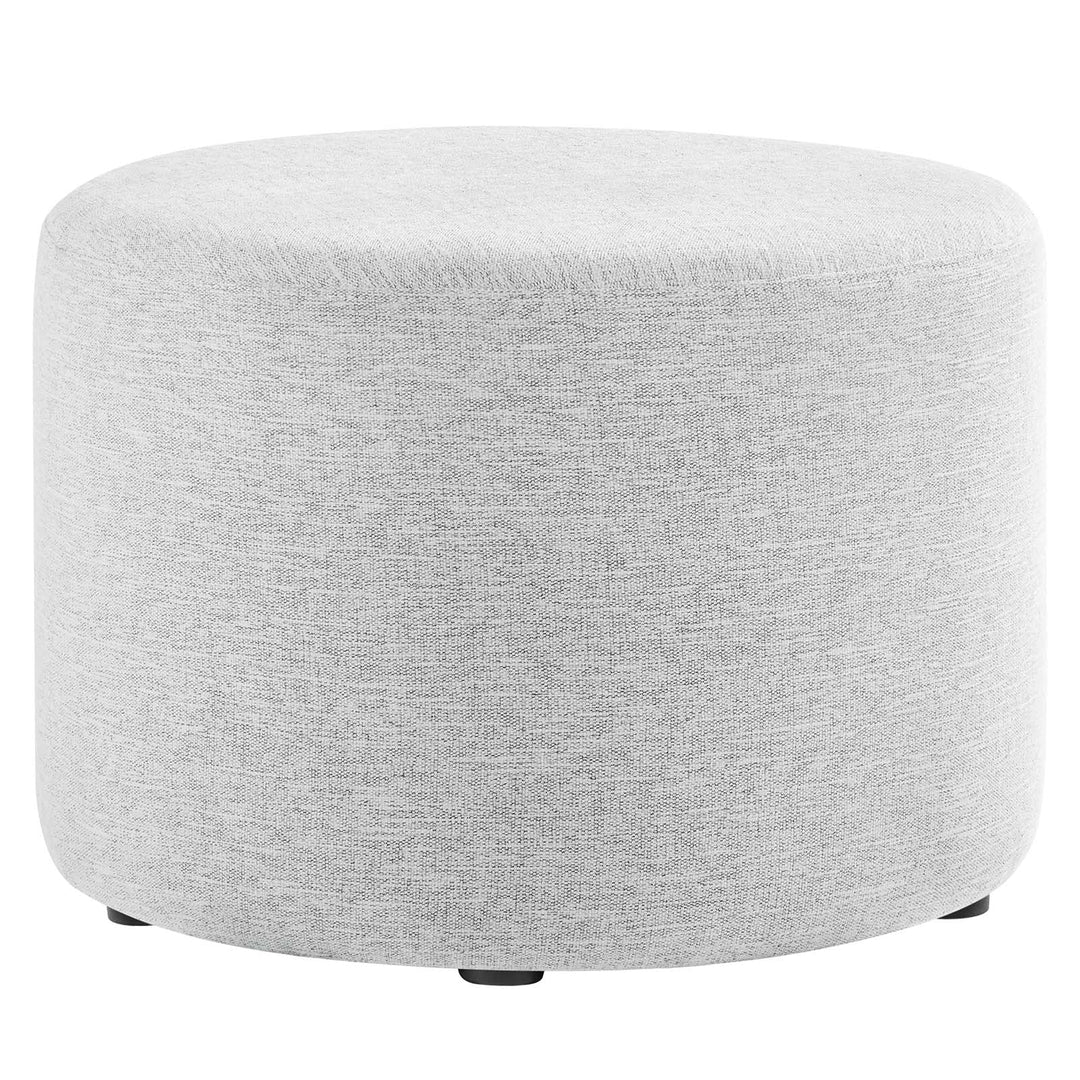 Jake 23" Round Upholstered Ottoman - Gray