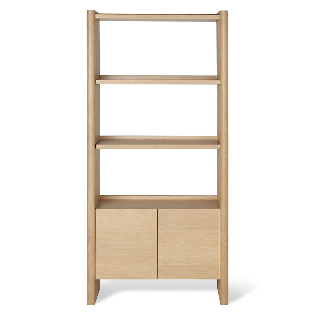 Torme White Oak Tall Bookcase