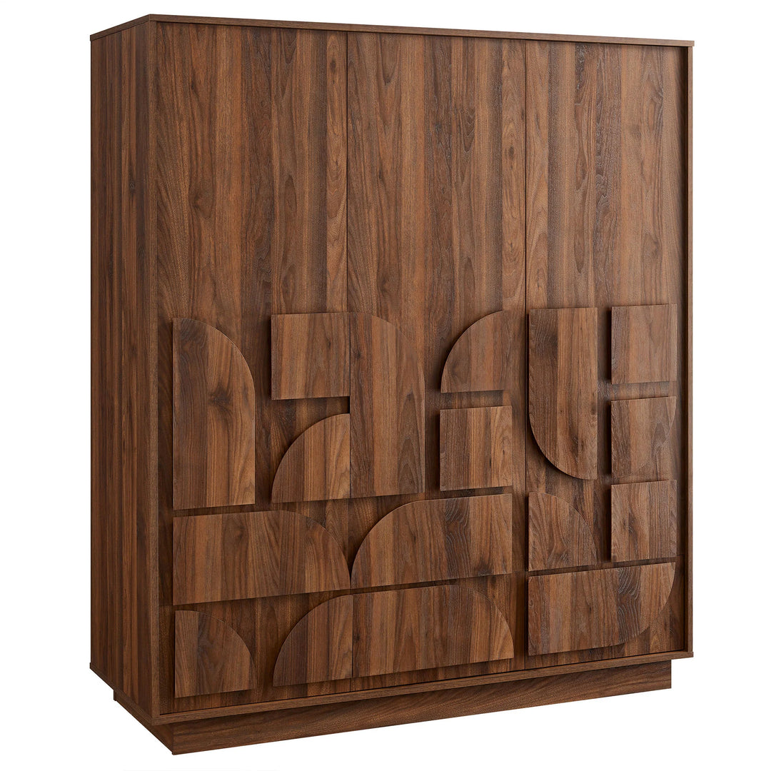 Geovani Walnut Wardrobe