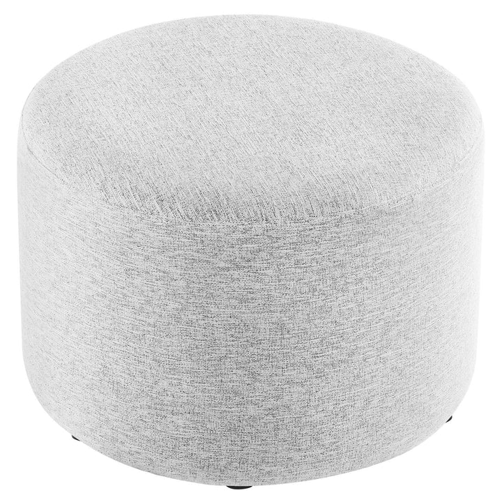 Jake 23" Round Upholstered Ottoman - Gray