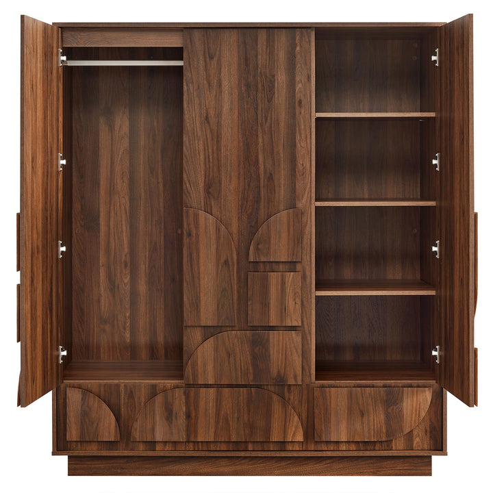 Geovani Walnut Wardrobe