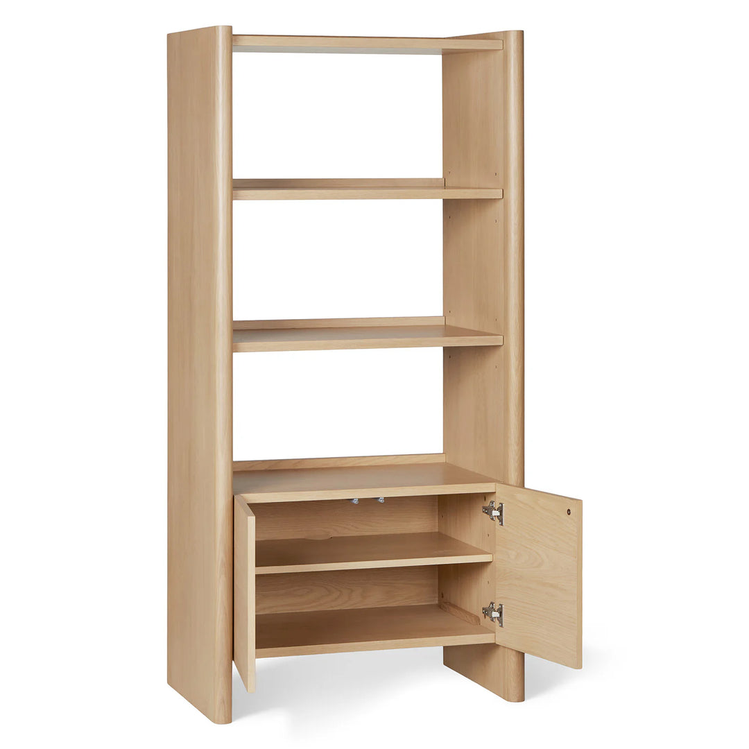 Torme White Oak Tall Bookcase