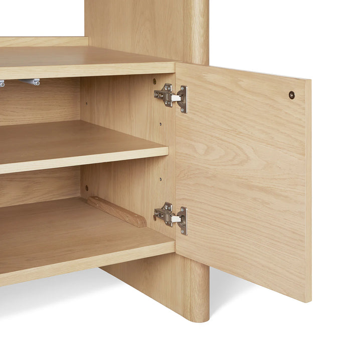 Torme White Oak Tall Bookcase