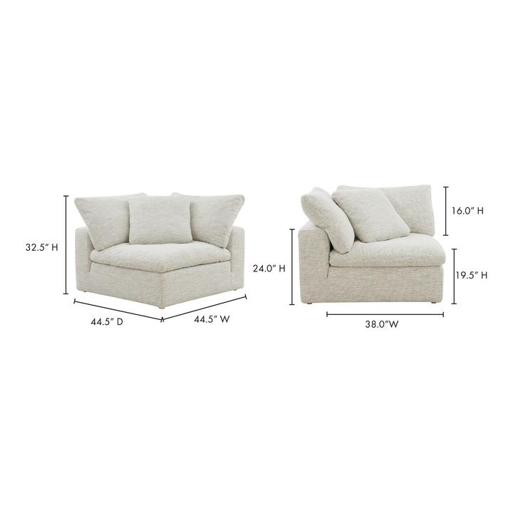 Savvy Squared Cushioned Corner Chair
