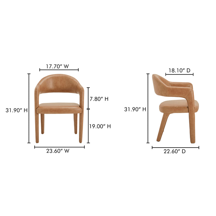 Elegant Open-Barrel Dining Chair
