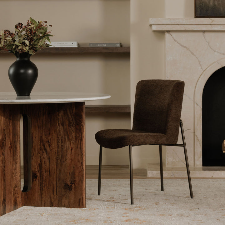 Sophisticated Duo: Slim Metal Dining Chairs