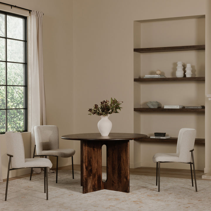 Sophisticated Duo: Slim Metal Dining Chairs