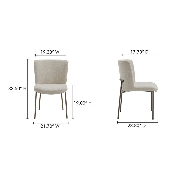 Sophisticated Duo: Slim Metal Dining Chairs
