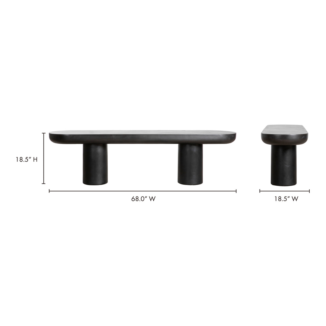 Modern Concrete Garden Sculpture Bench