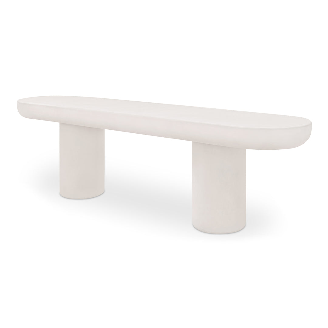 Modern Concrete Garden Sculpture Bench