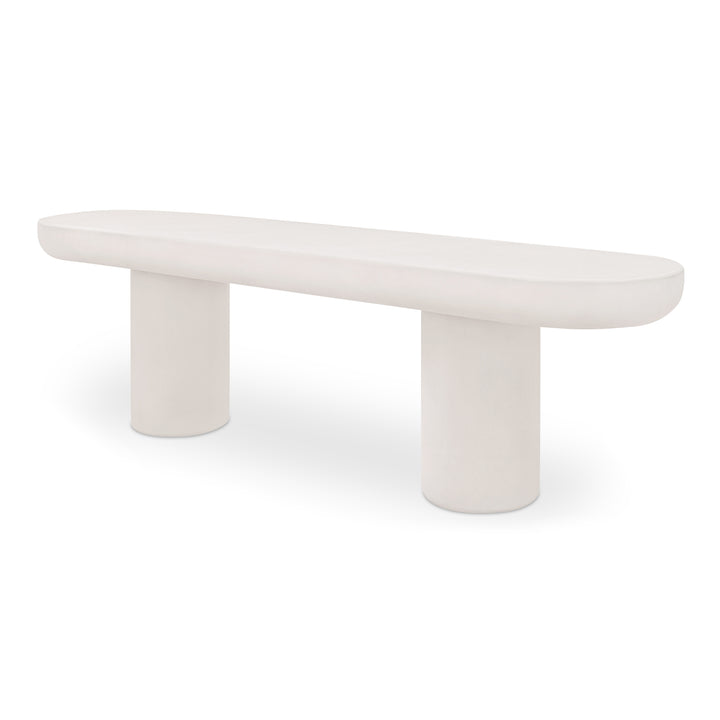 Modern Concrete Garden Sculpture Bench