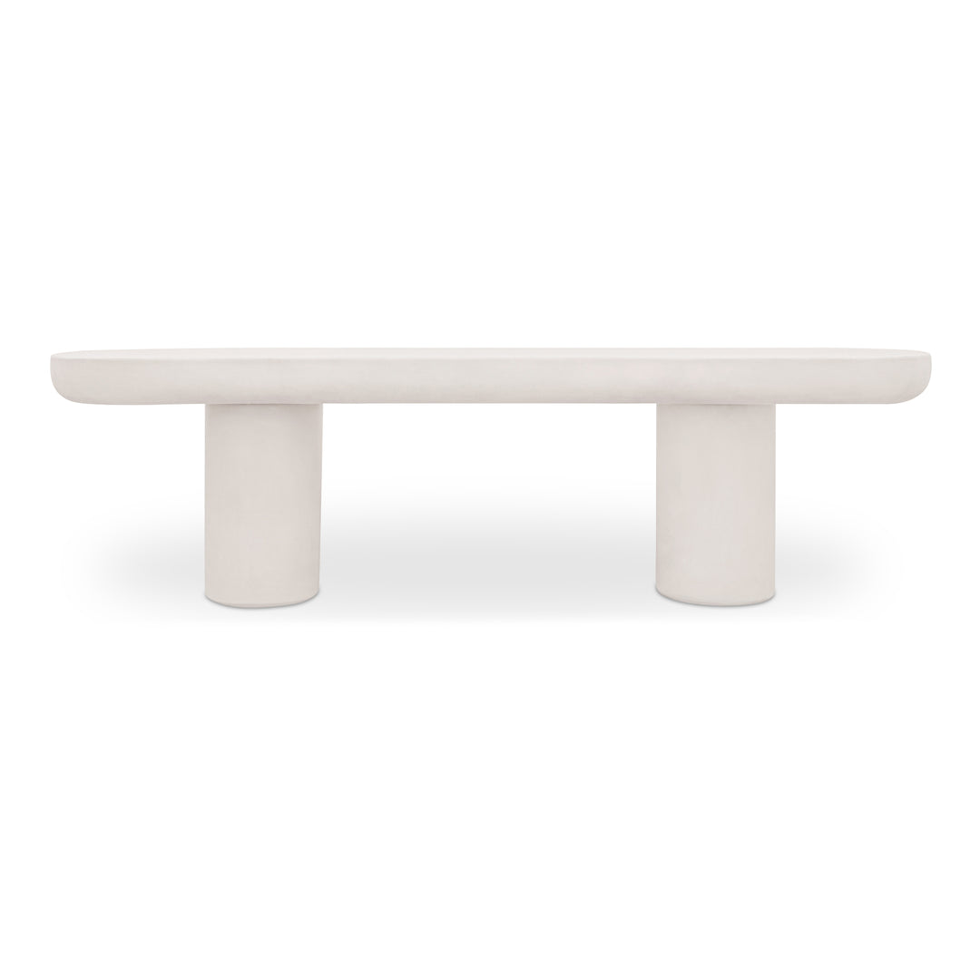 Modern Concrete Garden Sculpture Bench