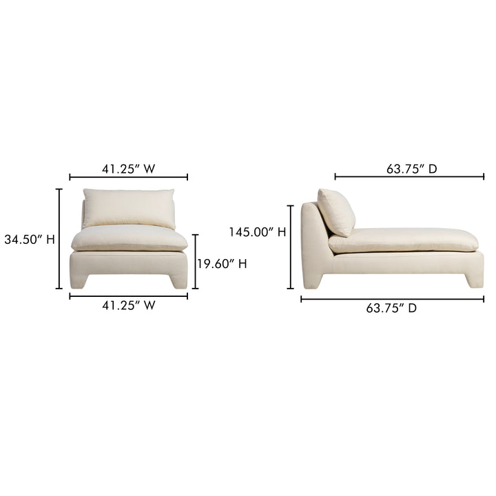 Retro-Chic Lounger with Padded Legs
