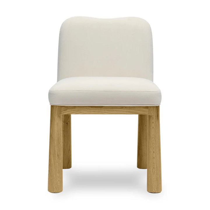 Sierra Cream Velvet Oak Dining Chair