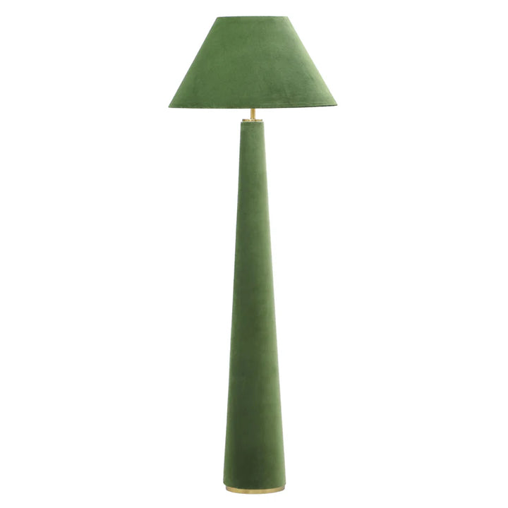 Greta Velvet Floor Lamp - Green