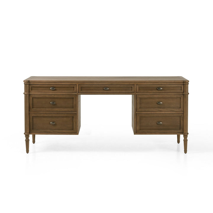 Louise Exectutive Desk - Toasted Oak