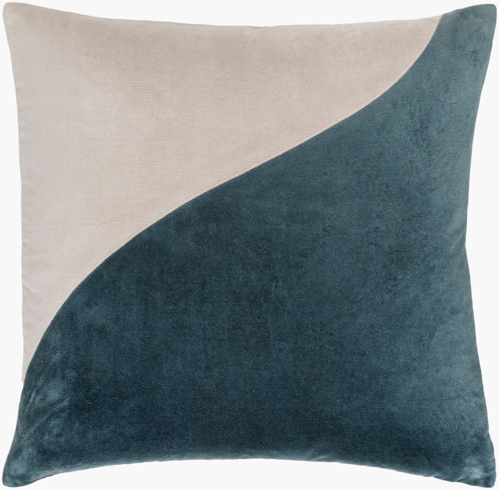 Swoosh Cotton Velvet Pillow 18x18 w Poly Insert