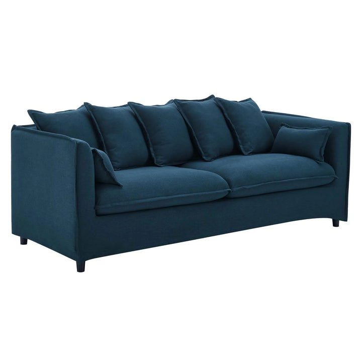 Valona Slipcover Fabric Sofa - Azure