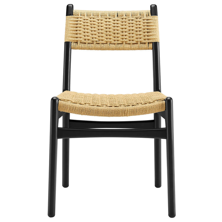 Sumna Black & Natural Dining Side Chairs - Set of 2