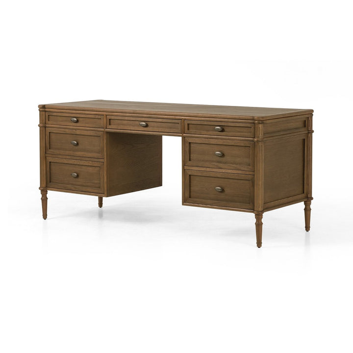 Louise Exectutive Desk - Toasted Oak