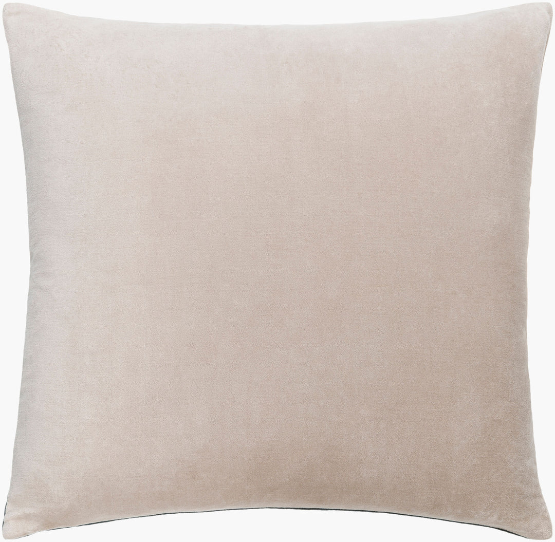 Swoosh Cotton Velvet Pillow 18x18 w Poly Insert