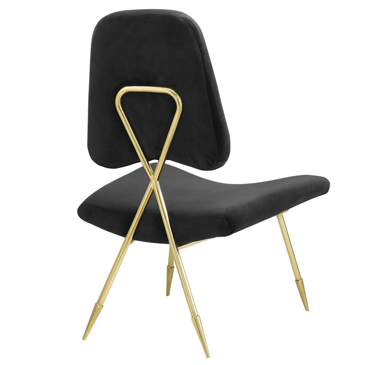 Donter Performance Velvet Lounge Chair Black