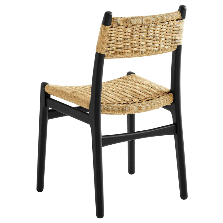 Sumna Black & Natural Dining Side Chairs - Set of 2