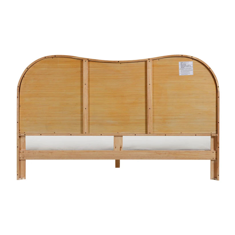 Gala Natural Wood & Rattan King Bed