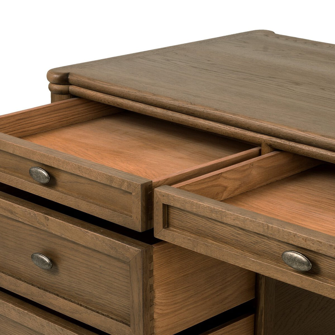 Louise Exectutive Desk - Toasted Oak