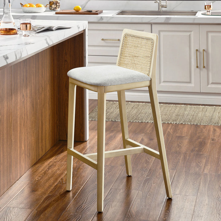 Cana Antique White Bar Stool