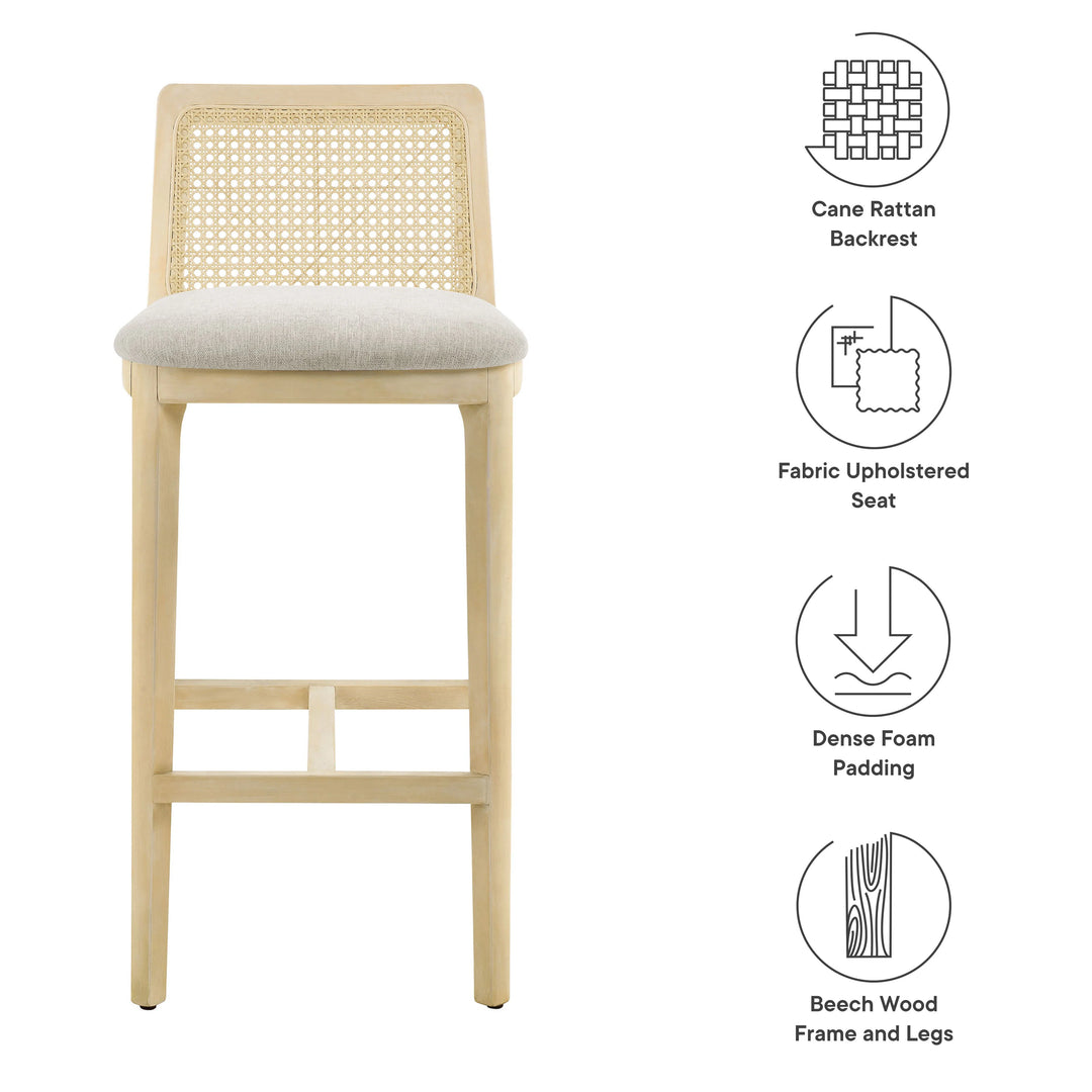 Cana Antique White Bar Stool