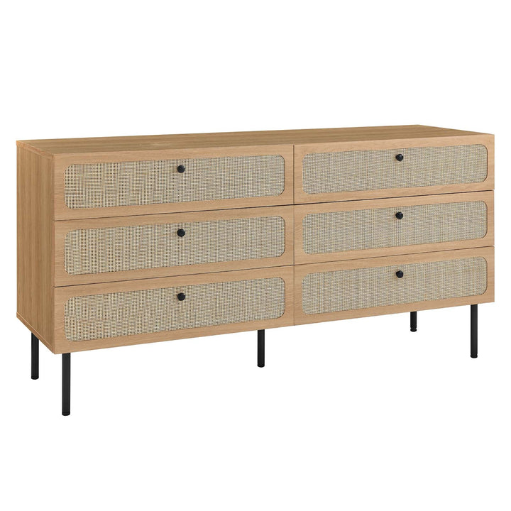 Charlotte 6-Drawer Dresser in Oak