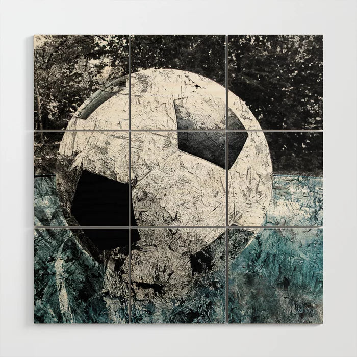 Modern soccer version 1 Wood Wall Art