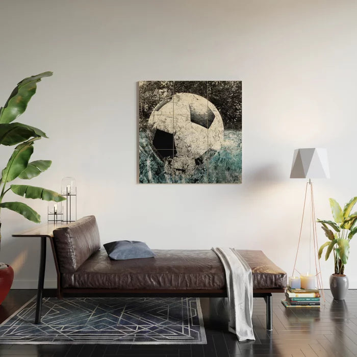 Modern soccer version 1 Wood Wall Art