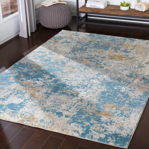 Aisha Abstract Swirl Machine Woven Rug