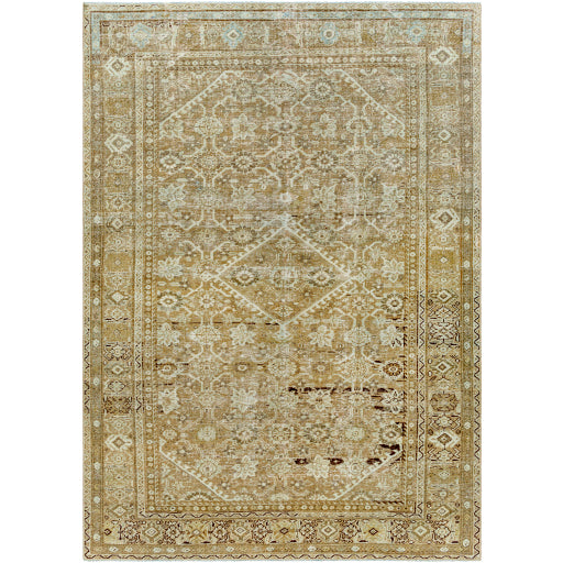 Antique One of a Kind Artisanal Aubergine Area Rug