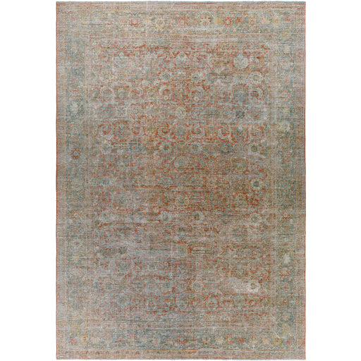 Singular Artisan Azure-Kaleidoscope Handwoven Carpet