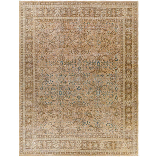 Antique One-of-a-Kind Artisanal Aubergine Area Rug