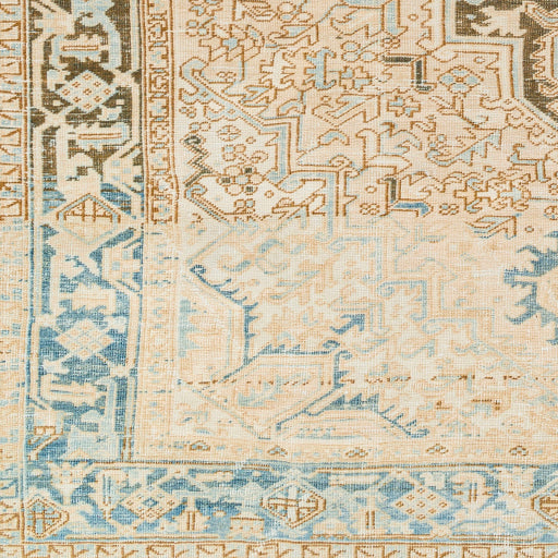 Antique Opulent Oriental Artisan-Knotted Accent Rug