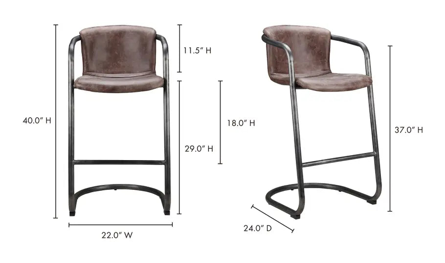 Giono Leather Bar Stools