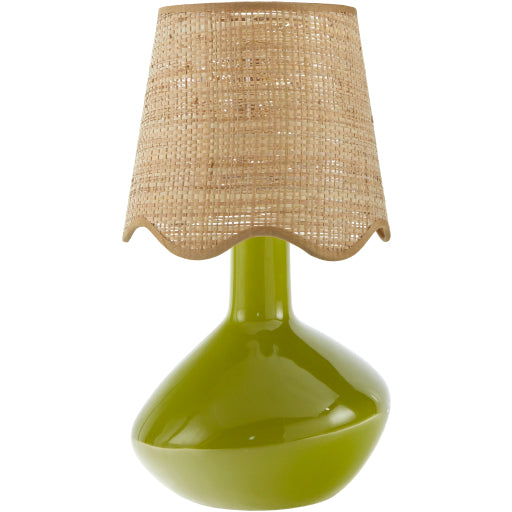 Elevate Your Ambiance - Aviara AVL-015 Ceramic & Rattan Accent Lamp